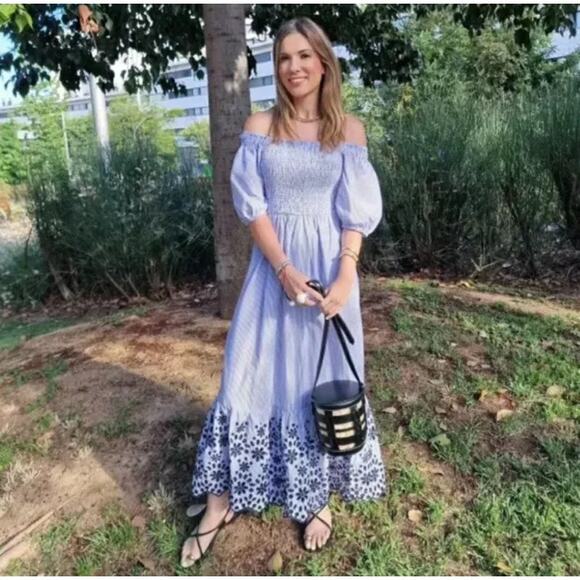 ZARA Balloon Sleeve Long Dress NWT - Picture 4 of 16